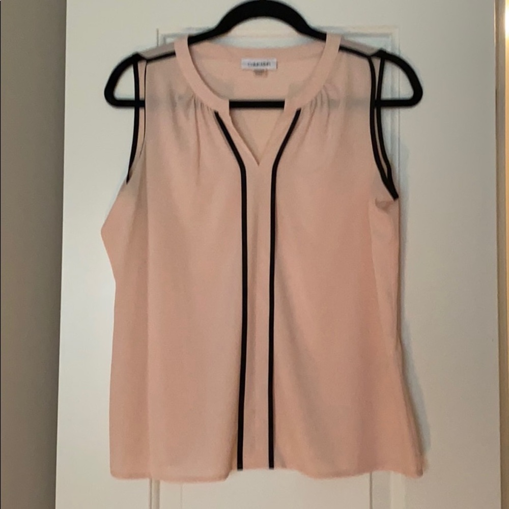 Blush Pink Calvin Klein Work Blouse